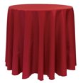 thumbnail image 1 of Ultimate Textile (10 Pack) 132-Inch Round Polyester Linen Tablecloth - for Wedding, Restaurant or Banquet use, Cherry Red, 1 of 4