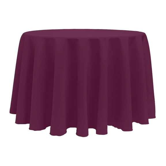 Ultimate Textile (10 Pack) 132-Inch Round Polyester Linen Tablecloth - for Wedding, Restaurant or Banquet use, Magenta