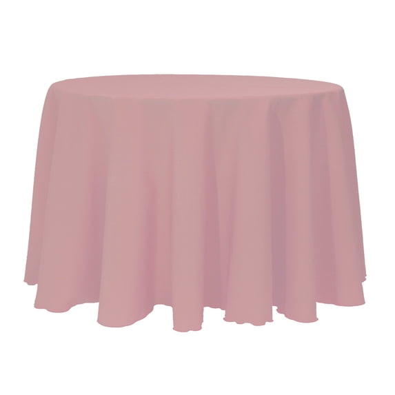Ultimate Textile (10 Pack) 132-Inch Round Polyester Linen Tablecloth - for Wedding, Restaurant or Banquet use, Mauve