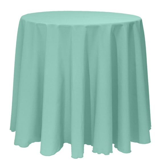 Ultimate Textile (10 Pack) 132-Inch Round Polyester Linen Tablecloth - for Wedding, Restaurant or Banquet use, Seamist Light Green