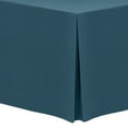 thumbnail image 1 of Ultimate Textile (10 Pack) 4 ft. Fitted Polyester Tablecloth - for 18 x 48-Inch Classroom and Folding Rectangle Tables - 42" High, Wedgewood Blue, 1 of 3