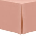 thumbnail image 1 of Ultimate Textile (10 Pack) 4 ft. Fitted Polyester Tablecloth - for 24 x 48-Inch Banquet and Folding Rectangular Tables, Coral, 1 of 3