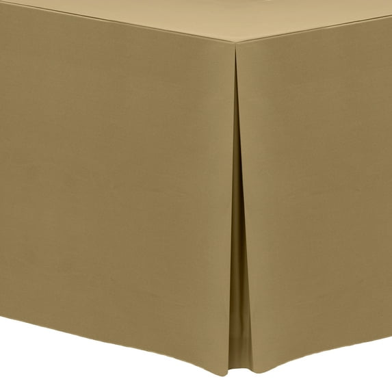 Ultimate Textile (10 Pack) 5 ft. Fitted Polyester Tablecloth - for 24 x 60-Inch Banquet and Folding Rectangular Tables, Toast