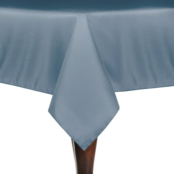 Ultimate Textile (10 Pack) 52 x 72-Inch Rectangular Polyester Linen Tablecloth - for Wedding, Restaurant or Banquet use, Slate Blue