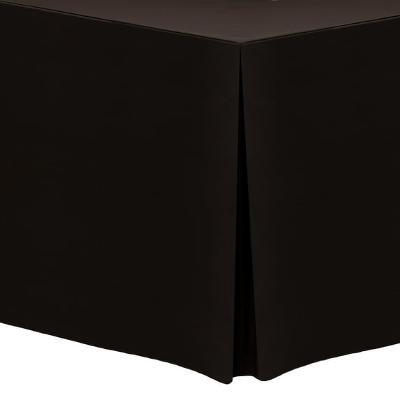 Ultimate Textile (10 Pack) 6 ft. Fitted Polyester Tablecloth - for 18 x 72-Inch Banquet and Folding Rectangular Tables - 42"H, Espresso Dark Brown