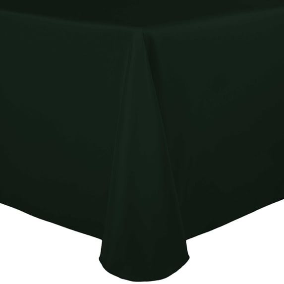 Ultimate Textile (10 Pack) 60 x 120-Inch Oval Polyester Linen Tablecloth - for Home Dining Tables, Forest Green