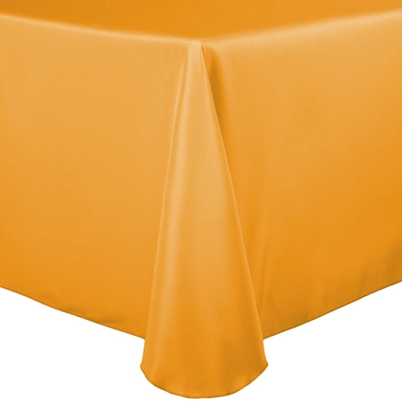Ultimate Textile (10 Pack) 60 x 120-Inch Oval Polyester Linen Tablecloth - for Home Dining Tables, Neon Orange