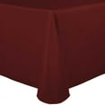 thumbnail image 1 of Ultimate Textile (10 Pack) 60 x 120-Inch Oval Polyester Linen Tablecloth - for Home Dining Tables, Ruby Red, 1 of 3