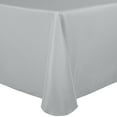 thumbnail image 1 of Ultimate Textile (10 Pack) 60 x 120-Inch Oval Polyester Linen Tablecloth - for Home Dining Tables, Silver, 1 of 3