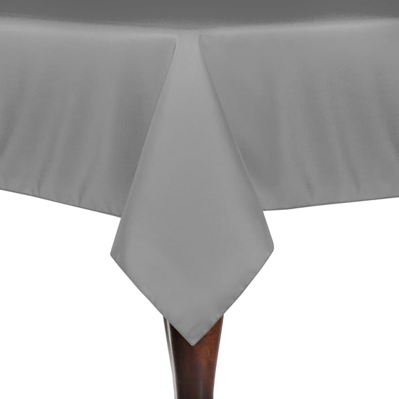 Ultimate Textile (10 Pack) 60 x 84-Inch Rectangle Tablecloth - for Wedding, Restaurant or Banquet use, Silver