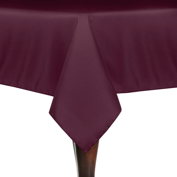 Ultimate Textile (10 Pack) 60 x 90-Inch Rectangular Polyester Linen Tablecloth - for Wedding, Restaurant or Banquet use, Magenta