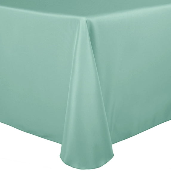 Ultimate Textile (10 Pack) 70 x 104-Inch Oval Polyester Linen Tablecloth - for Home Dining Tables, Mint Light Green