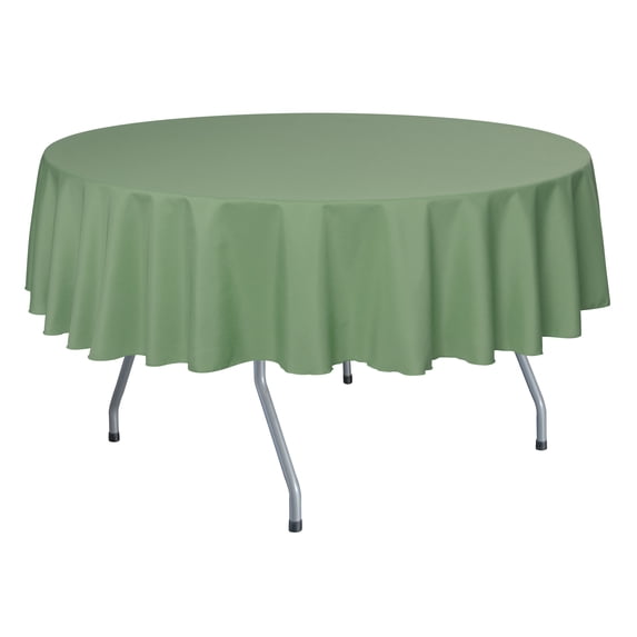 Ultimate Textile (10 Pack) 72-Inch Round Polyester Linen Tablecloth - for Wedding, Restaurant or Banquet use, Sage Green