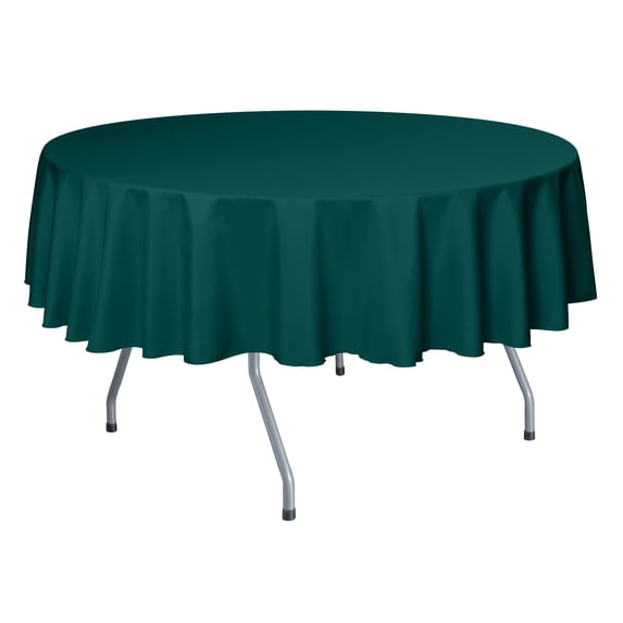 Ultimate Textile (10 Pack) 72-Inch Round Polyester Linen Tablecloth - for Wedding, Restaurant or Banquet use, Teal