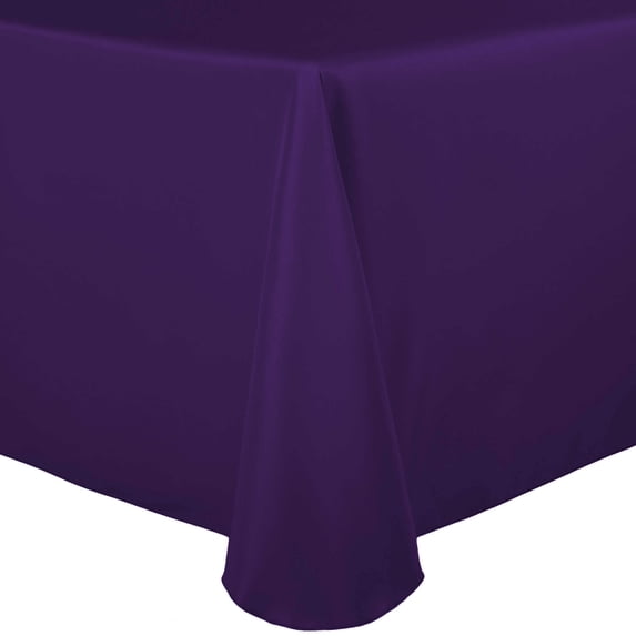 Ultimate Textile (10 Pack) 72 x 120-Inch Oval Polyester Linen Tablecloth - for Home Dining Tables, Purple