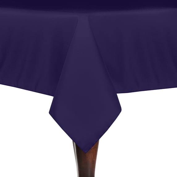 Ultimate Textile (10 Pack) 72 x 120-Inch Rectangular Polyester Linen Tablecloth - for Wedding, Restaurant or Banquet use, Purple