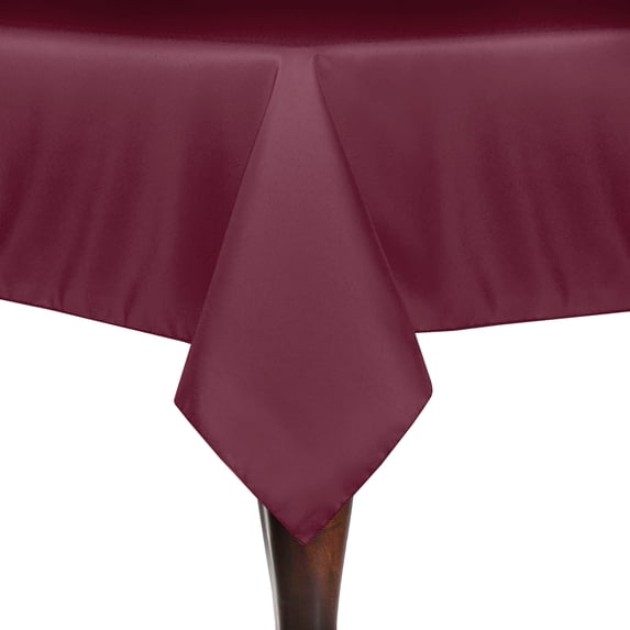 Ultimate Textile (10 Pack) 72 x 120-Inch Rectangular Polyester Linen Tablecloth - for Wedding, Restaurant or Banquet use, Raspberry Red