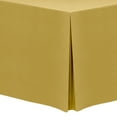 thumbnail image 1 of Ultimate Textile (10 Pack) 8 ft. Fitted Polyester Tablecloth - for 24 x 96-Inch Banquet and Folding Rectangular Tables - 42"H, Gold, 1 of 3