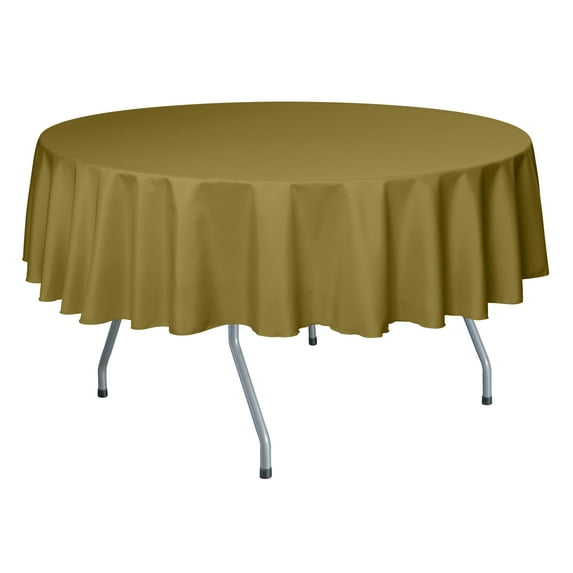 Ultimate Textile (10 Pack) 84-Inch Round Polyester Linen Tablecloth - for Wedding, Restaurant or Banquet use, Acid Green