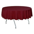 thumbnail image 1 of Ultimate Textile (10 Pack) 84-Inch Round Polyester Linen Tablecloth - for Wedding, Restaurant or Banquet use, Holiday Red, 1 of 4