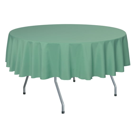 Ultimate Textile (10 Pack) 84-Inch Round Polyester Linen Tablecloth - for Wedding, Restaurant or Banquet use, Seamist Light Green