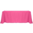 thumbnail image 1 of Ultimate Textile (10 Pack) 90 x 132-Inch Rectangular Polyester Linen Tablecloth with Rounded Corners - for Wedding, Restaurant or Banquet use, Hot Pink, 1 of 4