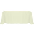 thumbnail image 1 of Ultimate Textile (10 Pack) 90 x 132-Inch Rectangular Polyester Linen Tablecloth with Rounded Corners - for Wedding, Restaurant or Banquet use, Ivory Cream, 1 of 4
