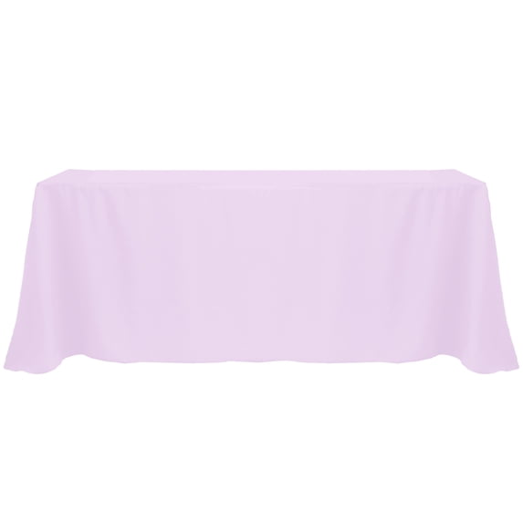 Ultimate Textile (10 Pack) 90 x 132-Inch Rectangular Polyester Linen Tablecloth with Rounded Corners - for Wedding, Restaurant or Banquet use, Lilac Light Purple