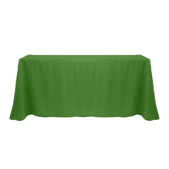 Ultimate Textile (10 Pack) 90 x 132-Inch Rectangular Polyester Linen Tablecloth with Rounded Corners - for Wedding, Restaurant or Banquet use, Moss Green
