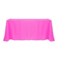 thumbnail image 1 of Ultimate Textile (10 Pack) 90 x 132-Inch Rectangular Polyester Linen Tablecloth with Rounded Corners - for Wedding, Restaurant or Banquet use, Neon Pink, 1 of 4