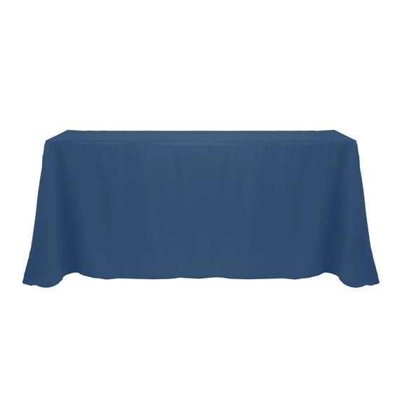 Ultimate Textile (10 Pack) 90 x 132-Inch Rectangular Polyester Linen Tablecloth with Rounded Corners - for Wedding, Restaurant or Banquet use, Wedgewood Blue