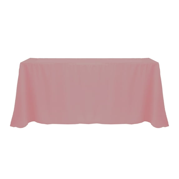 Ultimate Textile (10 Pack) 90 x 132-Inch Rectangular Polyester Linen Tablecloth with Rounded Corners - for Wedding, Restaurant or Banquet use, Mauve