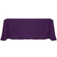 thumbnail image 1 of Ultimate Textile (10 Pack) 90 x 132-Inch Rectangular Polyester Linen Tablecloth with Rounded Corners - for Wedding, Restaurant or Banquet use, Purple, 1 of 4