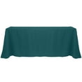 thumbnail image 1 of Ultimate Textile (10 Pack) 90 x 132-Inch Rectangular Polyester Linen Tablecloth with Rounded Corners - for Wedding, Restaurant or Banquet use, Teal, 1 of 4