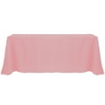 thumbnail image 1 of Ultimate Textile (10 Pack) 90 x 156-Inch Rectangular Polyester Linen Tablecloth with Rounded Corners - for Wedding, Restaurant or Banquet use, Dusty Rose Pink, 1 of 4
