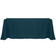 thumbnail image 1 of Ultimate Textile (10 Pack) 90 x 156-Inch Rectangular Polyester Linen Tablecloth with Rounded Corners - for Wedding, Restaurant or Banquet use, Lagoon Blue, 1 of 4