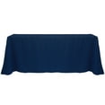 thumbnail image 1 of Ultimate Textile (10 Pack) 90 x 156-Inch Rectangular Polyester Linen Tablecloth with Rounded Corners - for Wedding, Restaurant or Banquet use, Navy Blue, 1 of 4