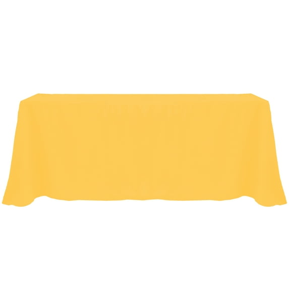 Ultimate Textile (10 Pack) 90 x 156-Inch Rectangular Polyester Linen Tablecloth with Rounded Corners - for Wedding, Restaurant or Banquet use, Neon Orange