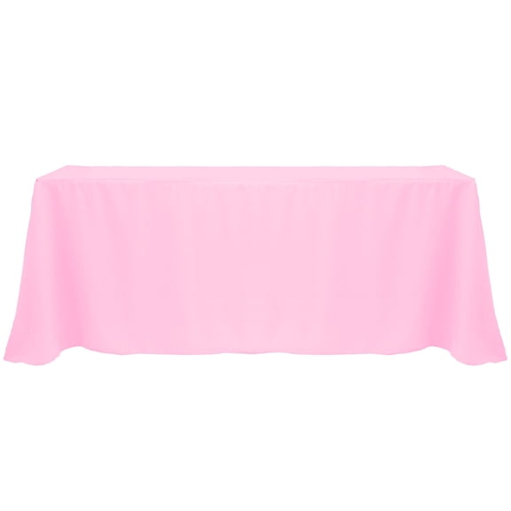 Ultimate Textile (10 Pack) 90 x 156-Inch Rectangular Polyester Linen Tablecloth with Rounded Corners - for Wedding, Restaurant or Banquet use, Pink Balloon