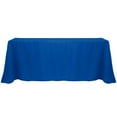 thumbnail image 1 of Ultimate Textile (10 Pack) 90 x 156-Inch Rectangular Polyester Linen Tablecloth with Rounded Corners - for Wedding, Restaurant or Banquet use, Royal Blue, 1 of 4