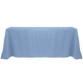 thumbnail image 1 of Ultimate Textile (10 Pack) 90 x 156-Inch Rectangular Polyester Linen Tablecloth with Rounded Corners - for Wedding, Restaurant or Banquet use, Slate Blue, 1 of 4