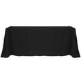 thumbnail image 1 of Ultimate Textile (10 Pack) 90 x 156-Inch Rectangular Polyester Linen Tablecloth with Rounded Corners - for Wedding, Restaurant or Banquet use, Black, 1 of 4