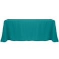 thumbnail image 1 of Ultimate Textile (10 Pack) 90 x 156-Inch Rectangular Polyester Linen Tablecloth with Rounded Corners - for Wedding, Restaurant or Banquet use, Jade, 1 of 4
