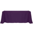 thumbnail image 1 of Ultimate Textile (10 Pack) 90 x 156-Inch Rectangular Polyester Linen Tablecloth with Rounded Corners - for Wedding, Restaurant or Banquet use, Purple, 1 of 4