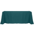 thumbnail image 1 of Ultimate Textile (10 Pack) 90 x 156-Inch Rectangular Polyester Linen Tablecloth with Rounded Corners - for Wedding, Restaurant or Banquet use, Teal, 1 of 4