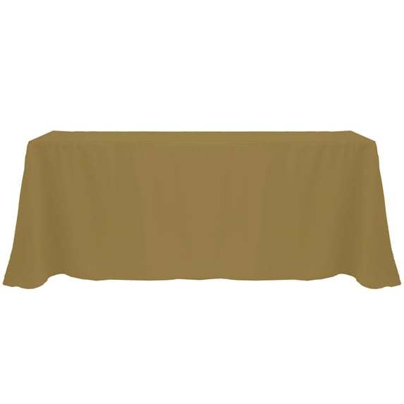 Ultimate Textile (10 Pack) 90 x 156-inch Rectangular Polyester Linen Tablecloth with Rounded Corners - for Wedding, Restaurant or Banquet use, Toast Dark Brown