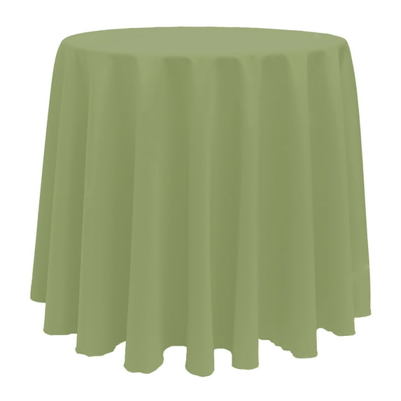 Ultimate Textile (10 Pack) 96-Inch Round Polyester Linen Tablecloth - for Wedding, Restaurant or Banquet use, Army Green