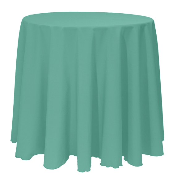 Ultimate Textile (10 Pack) 96-Inch Round Polyester Linen Tablecloth - for Wedding, Restaurant or Banquet use, Jade