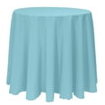 thumbnail image 1 of Ultimate Textile (10 Pack) 96-Inch Round Polyester Linen Tablecloth - for Wedding, Restaurant or Banquet use, Turquoise Blue, 1 of 4