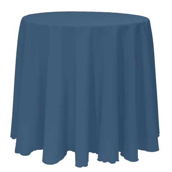 Ultimate Textile (10 Pack) 96-Inch Round Polyester Linen Tablecloth - for Wedding, Restaurant or Banquet use, Wedgewood Blue
